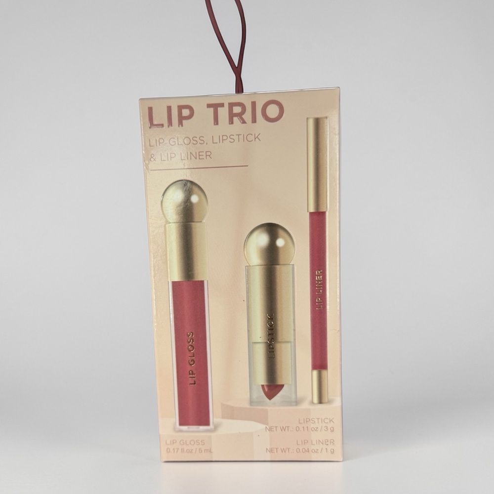 Lip Trio Set lipgloss, lipstick, lipliner